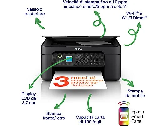 MULTIFUNZIONE INKJET EPSON WF-2910 - immagine 4
