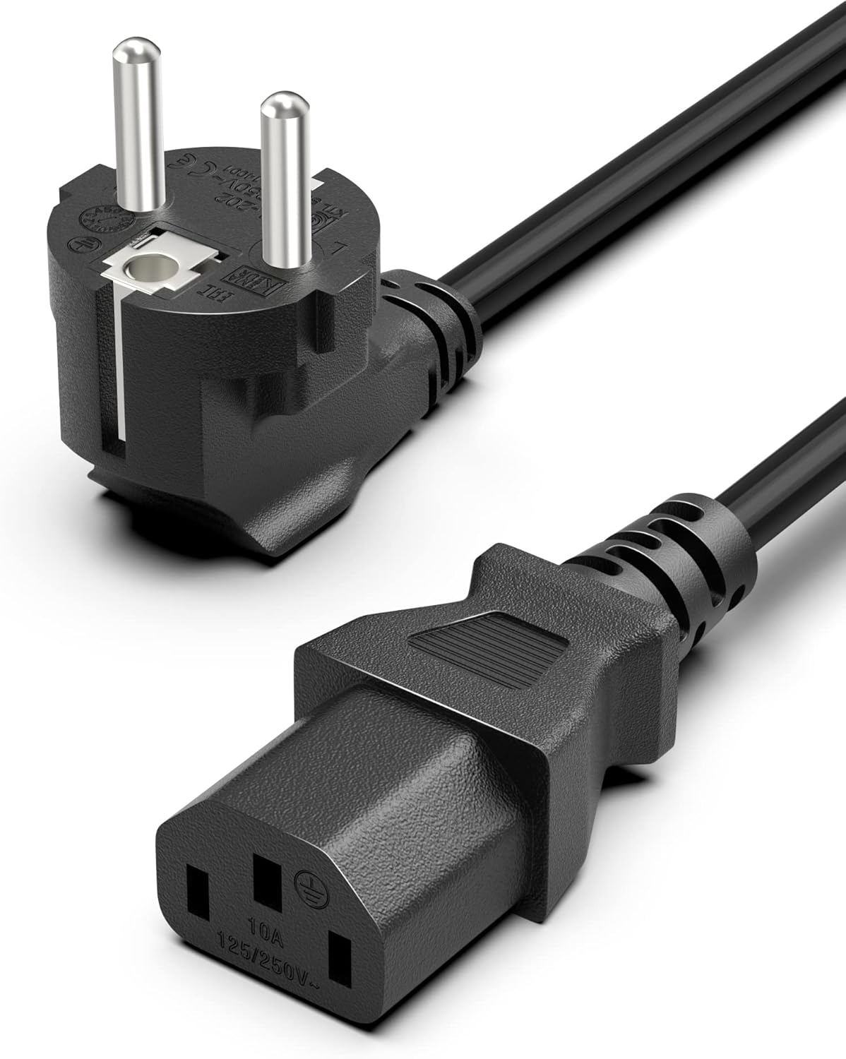 Cavo di Alimentazione Classico per PC, Monitor e Stampanti (VDE) - 1.5 metri - immagine 2
