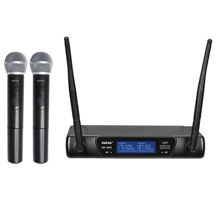 Karma SET 6092 - Sistema Doppio Radiomicrofono VHF con Display Retroilluminato